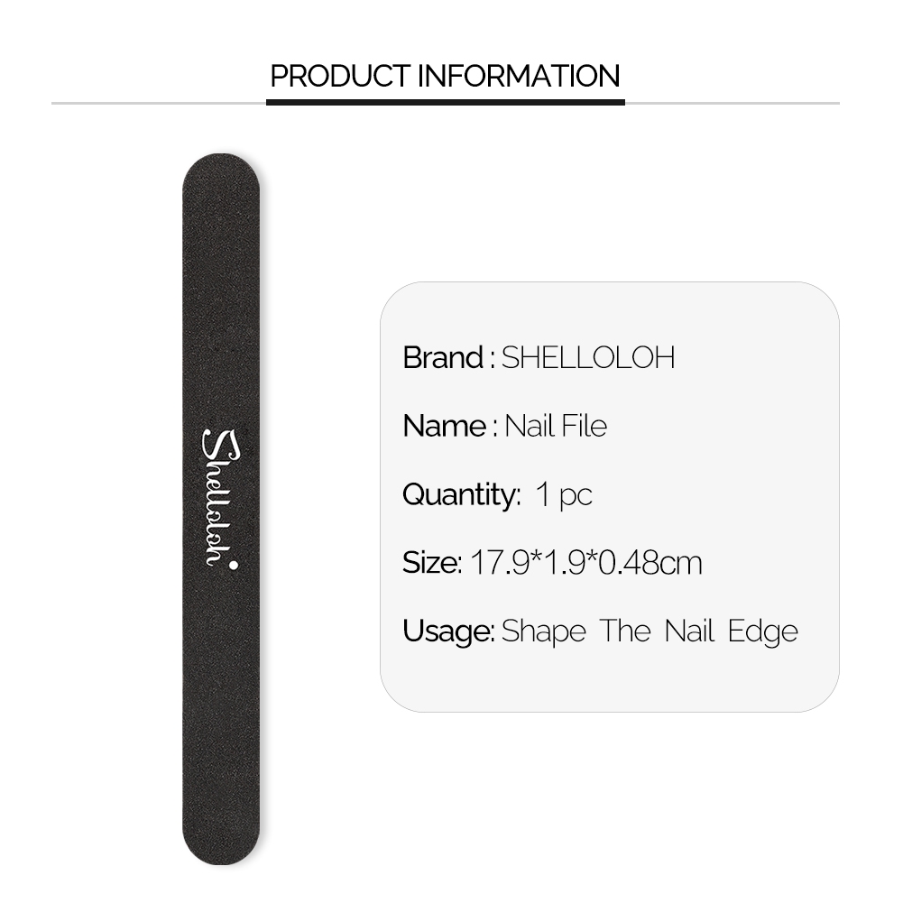 [Hàng mới về] Dũa móng màu đen dày/mỏng tiện dụng khi làm móng chất lượng cao