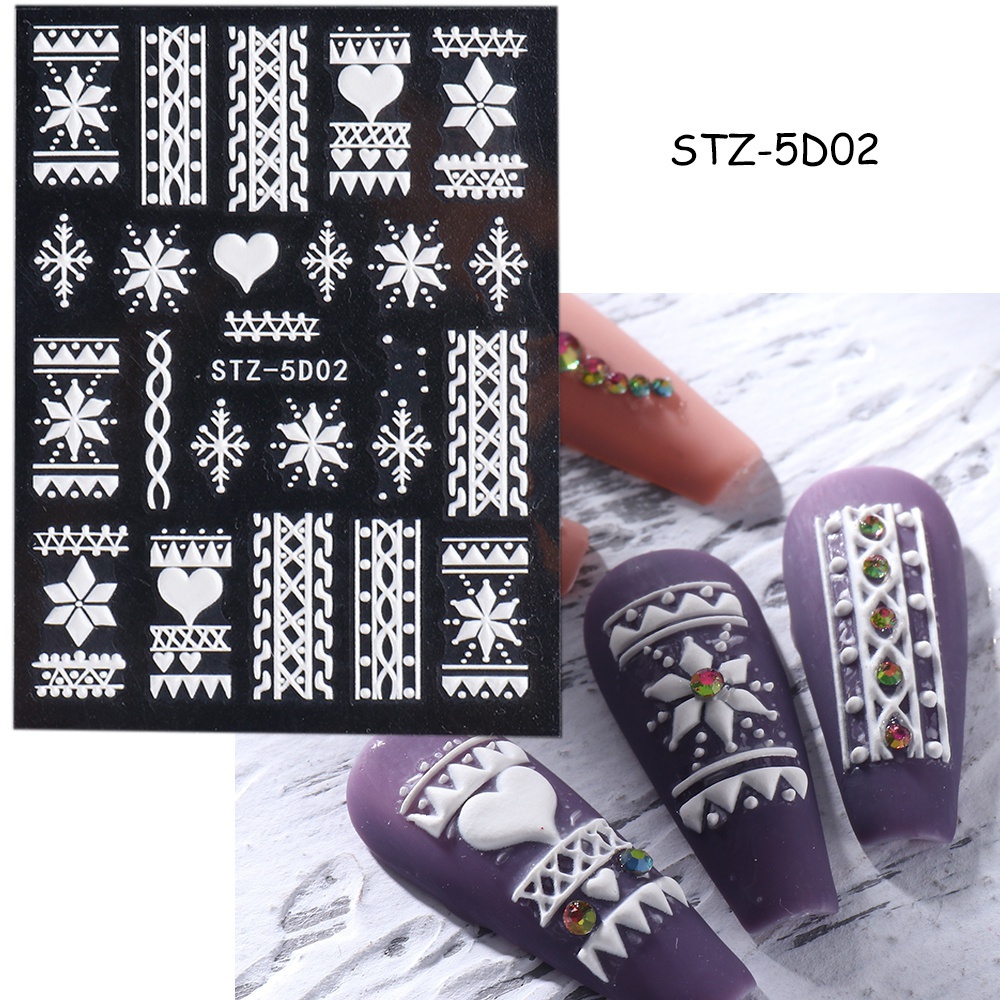 Decal Họa Tiết Hoa 5d Dán Móng Nghệ Thuật