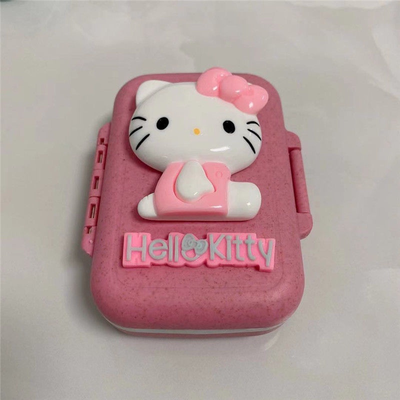 Hộp Đựng Thuốc Mini Chống Ẩm Họa Tiết Hoạt Hình Dễ Thương