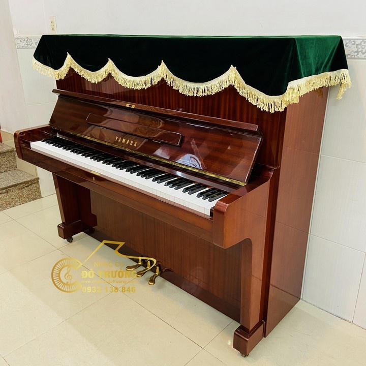 Khăn Phủ Đàn Piano nhung xanh rêu sang trọng