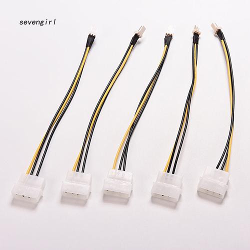 Set 5 cáp nối quạt tản nhiệt 4pin Molex/IDE sang 3-Pin cho CPU