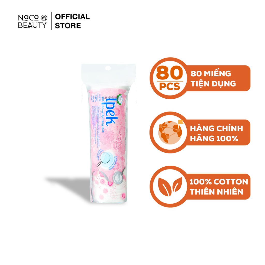 Bông Tẩy Trang IPEK Cotton Pads 80 Miếng