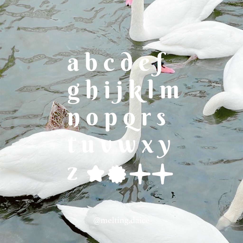 Daice || alphabet sticker - sticker bảng chữ cái trang trí size 11 x 8.5 cm