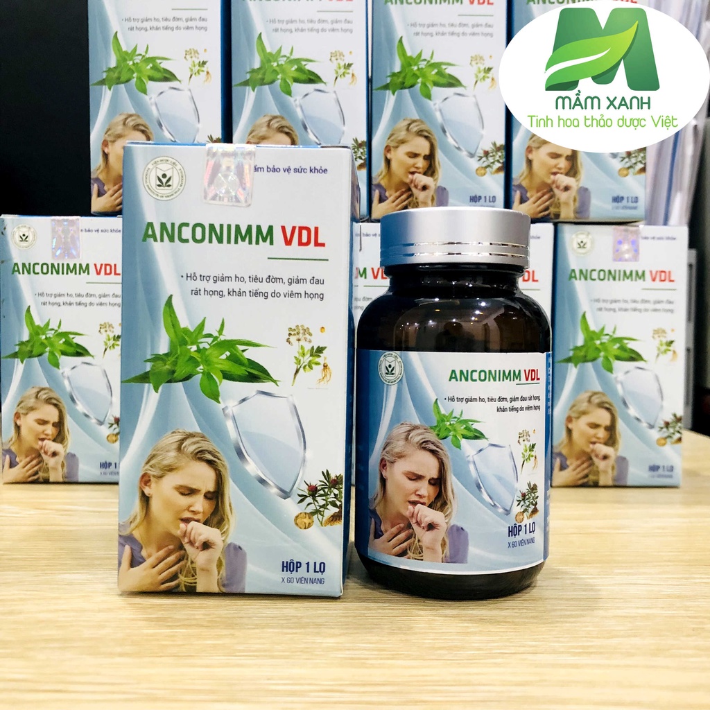 Viên uống hỗ trợ giảm ho, tiêu đờm, rát họng ANCONIMM VIỆN DƯỢC LIỆU (60v/lọ)