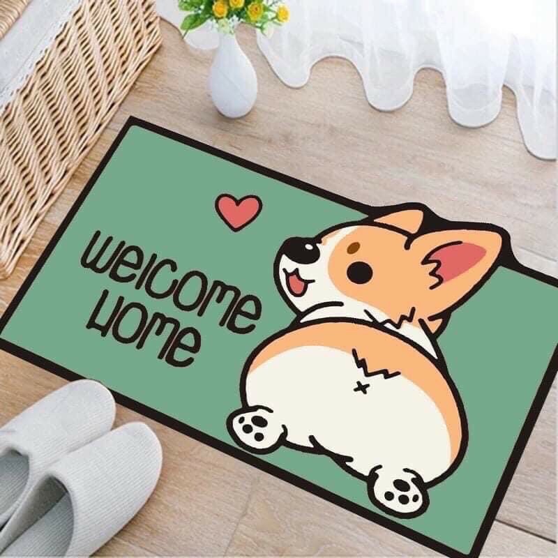 Thảm chùi chân hình thú 3D Loại Lớn 80x50CM