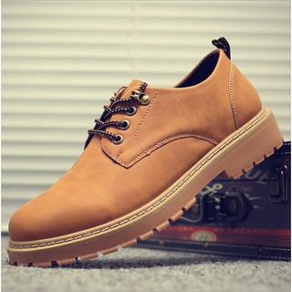 Giày Boot Nam Cổ Thấp Vàng Bò GN288