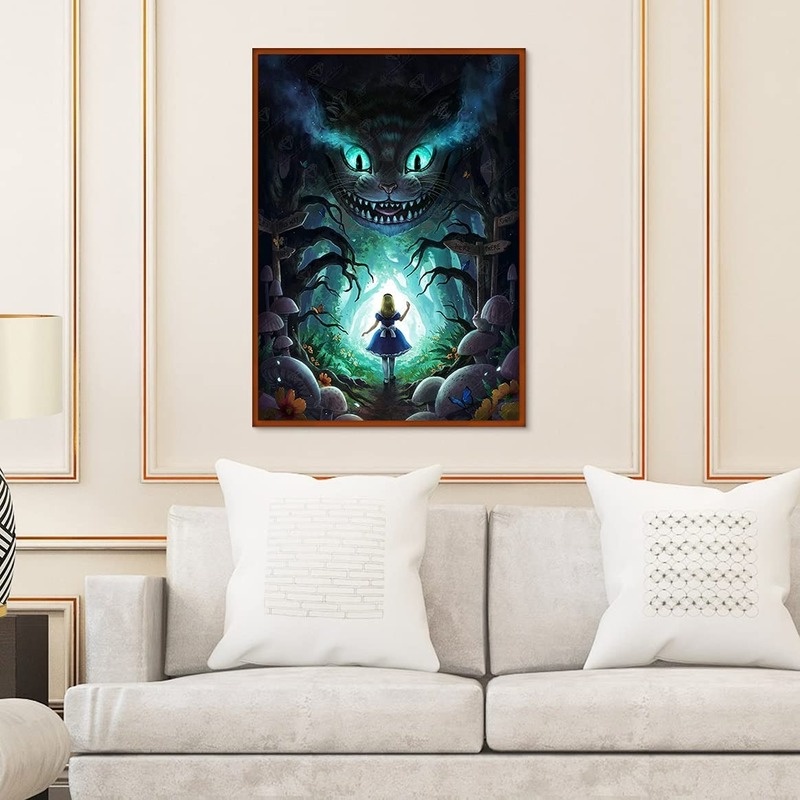 Bộ tranh đính đá 5D họa tiết cô gái kinh dị độc đáo kích thước 30x40cm DIY dùng trang trí nhà cửa