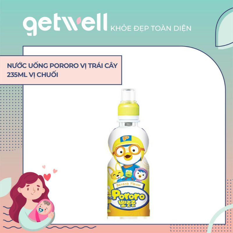 1 thùng ( 24 chai)NuỚC UỐNG PORORO VỊ TRÁI CÂY - 235ML( hàng xuất khẩu)