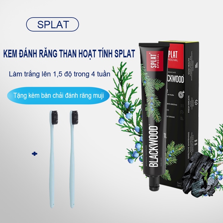 Kem Đánh Răng Than Hoạt Tính Blackwood Làm Sạch Các Vết Ố Vàng Răng Trắng Bóng Và Khử Mùi Hôi Miệng Hơi Thở Thơm Mát