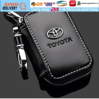 bao da chìa khoá ô tô xe hơi huy hiệu Logo toyota avanza fortuner alphard rush starlet ae86 wish/vios/supra/yaris/calya