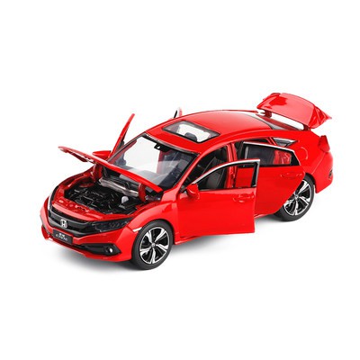 JK kim loại 1/32 mô phỏng 19 Honda Civic 6 mở mô hình xe hợp kim âm thanh ánh sáng kim loại mô hình đồ chơi trẻ em