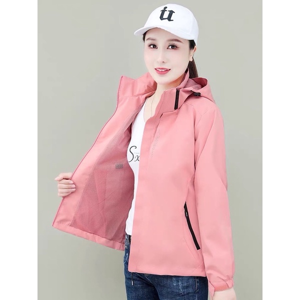 Áo khoác gió nữ 2 lớp zahan chống nước, chống bụi , chống gió,