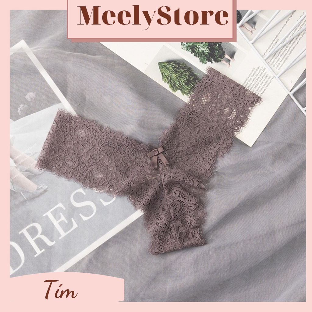 Quần Lót Lọt Khe Ren Nữ Siêu Sexy Dáng Chữ Y Màu Pastel Chất Ren Mềm Mịn Quyến Rũ Thoải Mái, Co Dãn- 8002
