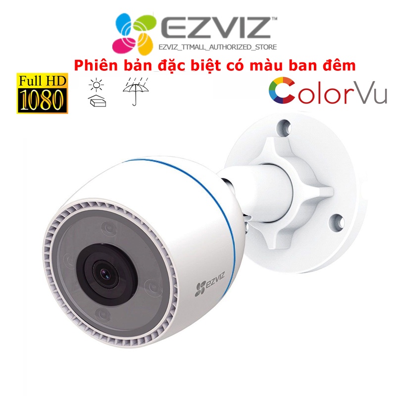 Camera ip wifi ngoài trời EZVIZ C3TN full color ban đêm có màu 1080P 2.0M có mic thu âm hàng chính hãng