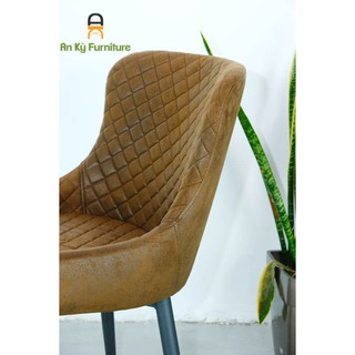 Ghế Cafe 375 Vải Da Lộn Chân Sắt