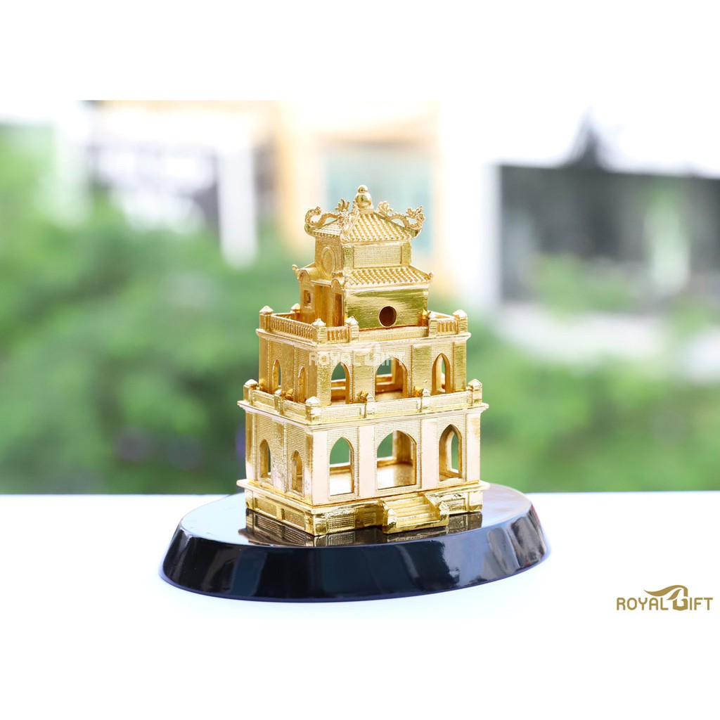 Biểu tượng Tháp Rùa Hà Nội mạ vàng 24K