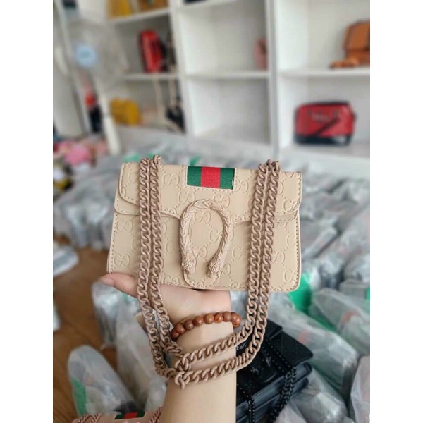 TÚI GUCCI ĐẦU RẮN DÀNH CHO NỮ 2 NGĂN 2 ĐÁY TIỆN LỢI