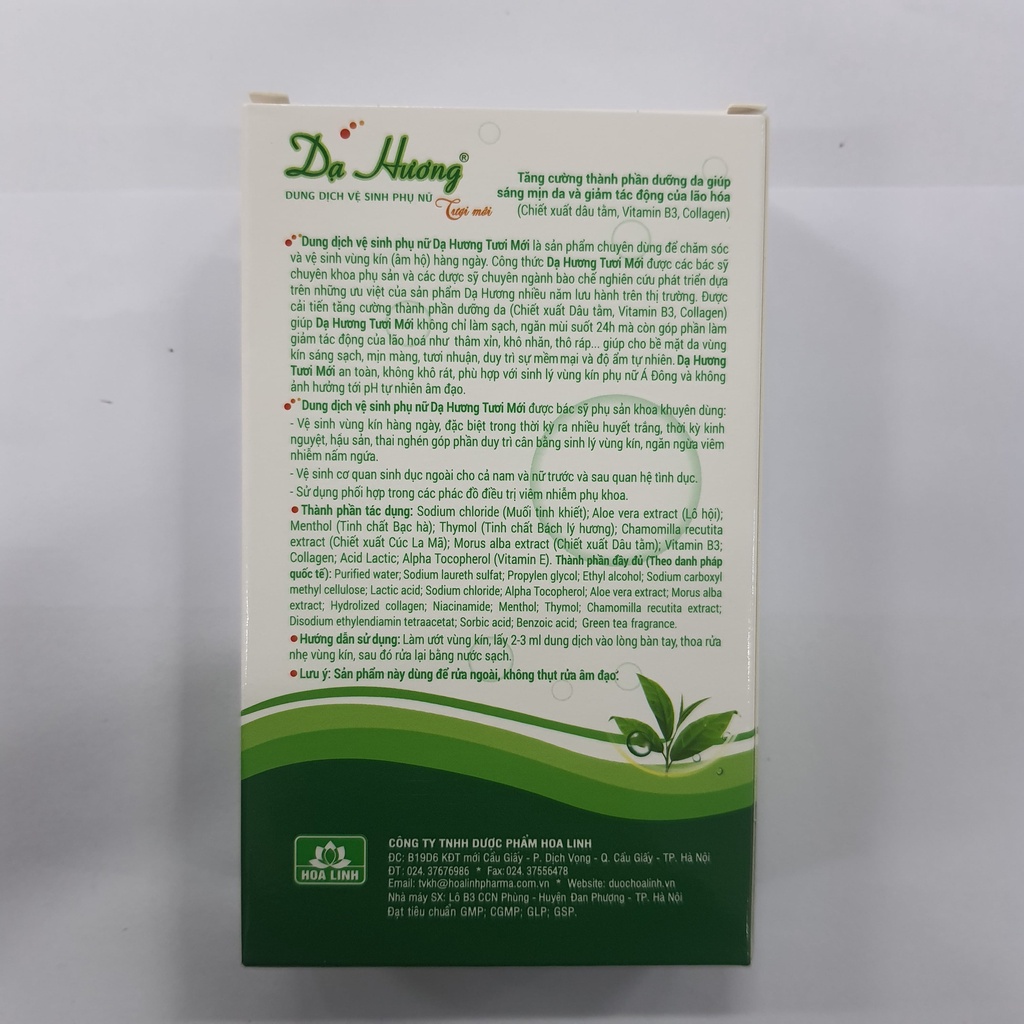 Dung dịch vệ sinh - Dạ Hương Trà xanh 100ml