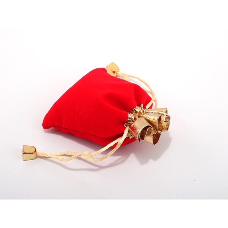 Túi nhung đỏ dây rút - MH636