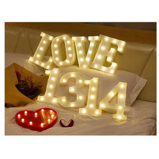 Đèn led chữ cái số trang trí sự kiện 22cm có điều khiển