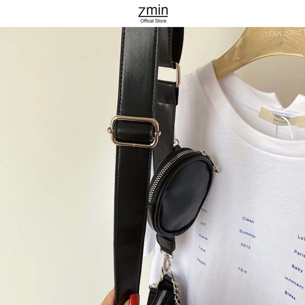 Túi kẹp nách nữ đeo chéo da thời trang Zmin, chất liệu da PU cao cấp-T047