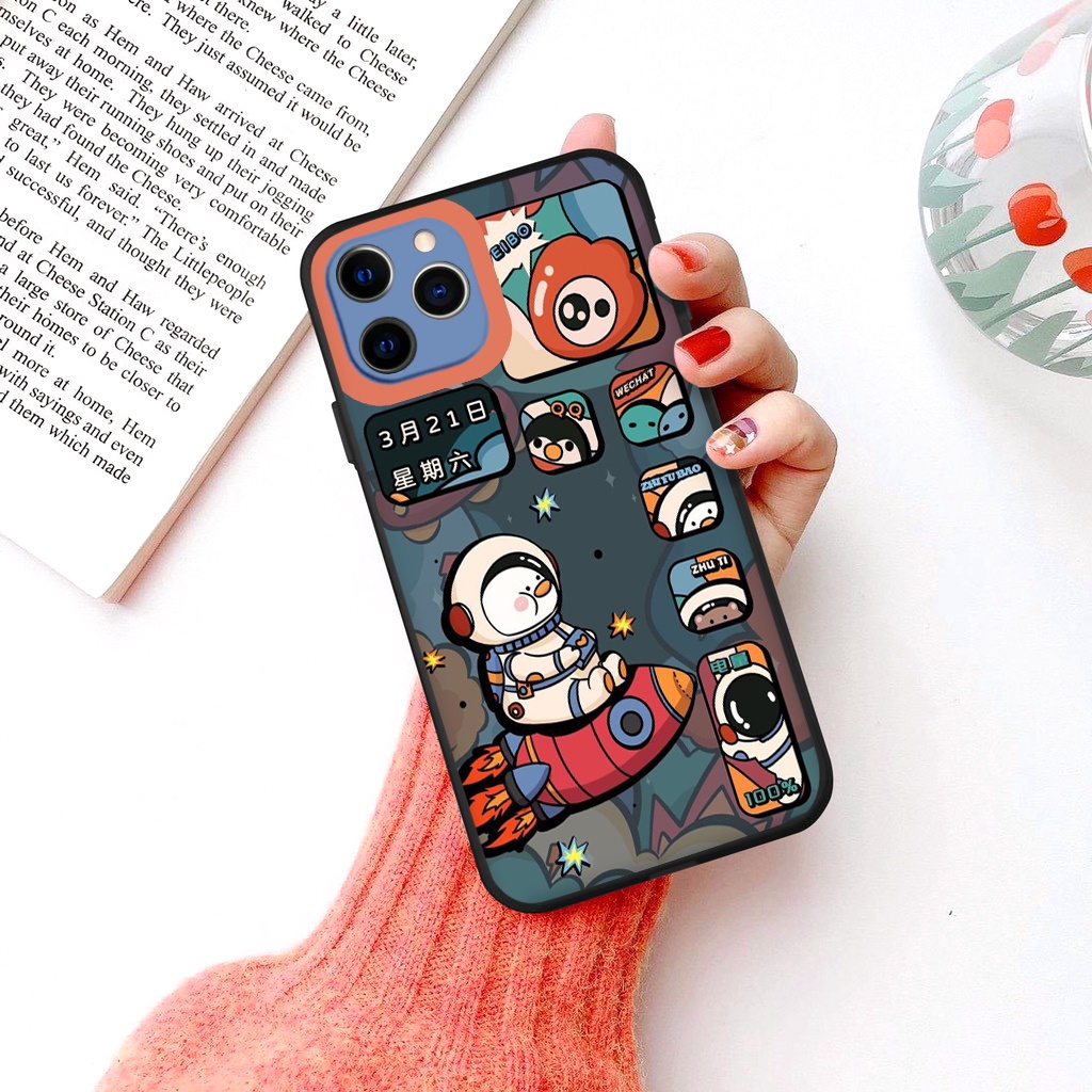 Ốp lưng iphone cạnh vuông Space ốp dẻo bảo vệ camera cho iphone 6 đến 13promax 14promax tr132