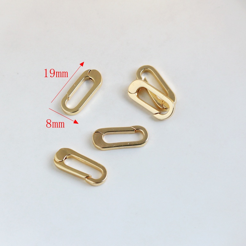 Khóa Kẹp Móc Càng Cua Hình Chữ Nhật Màu Vàng Đồng 14K Dùng Làm Trang Sức DIY