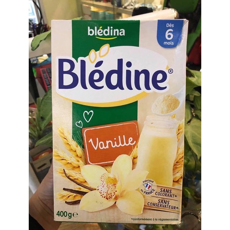 Bột pha sữa bledina 6m vani