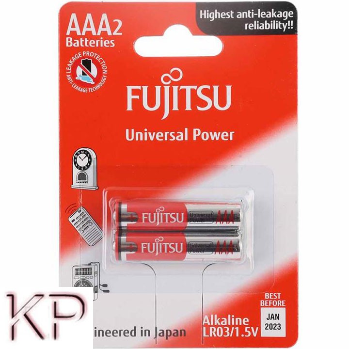 1 Vỉ Pin đũa AAA Alkaline FUJITSU 1,5v vỉ 2 viên