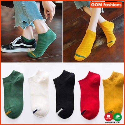 Tất vớ Nữ cổ ngắn, combo 5 đôi nhiều màu – CB001