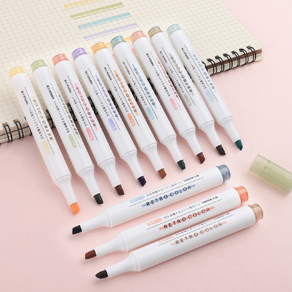Bút highlight pastel dạ quang ghi nhớ dòng cute đánh dấu nhiều màu - VPP THIÊN ÁI