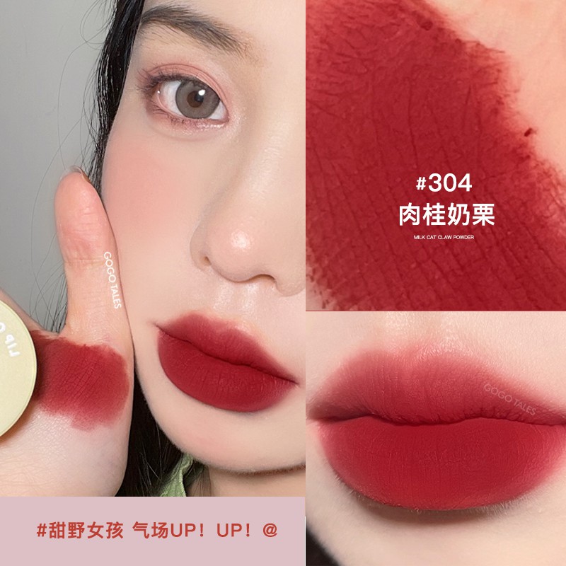 Son Dưỡng hũ Giấc Kích Màu Sau Xăm GOGO TALES hoa vàng(kèm cọ)
