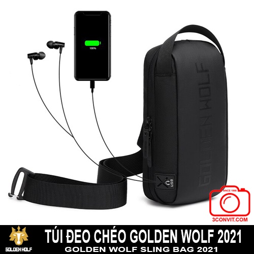 Túi đeo chéo thời trang đa năng Golden Wolf