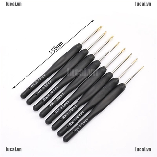 Bộ 8 Dụng Cụ Đan Móc Len Màu Đen