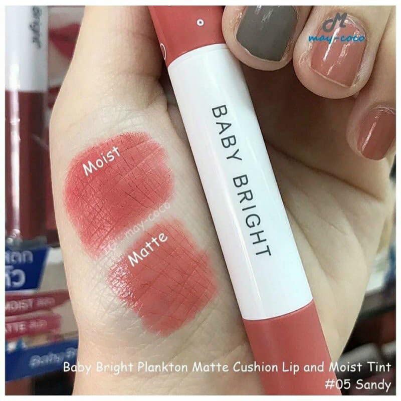 [Kết Hợp Dưỡng Môi] Son Lì 2 Đầu Baby Bright Matte Cushion Lip & Moist Tint | BigBuy360 - bigbuy360.vn