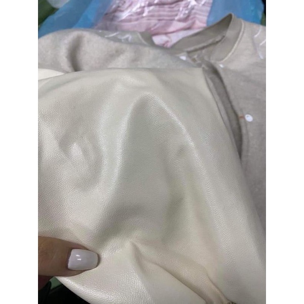 Áo bomber pha tay da