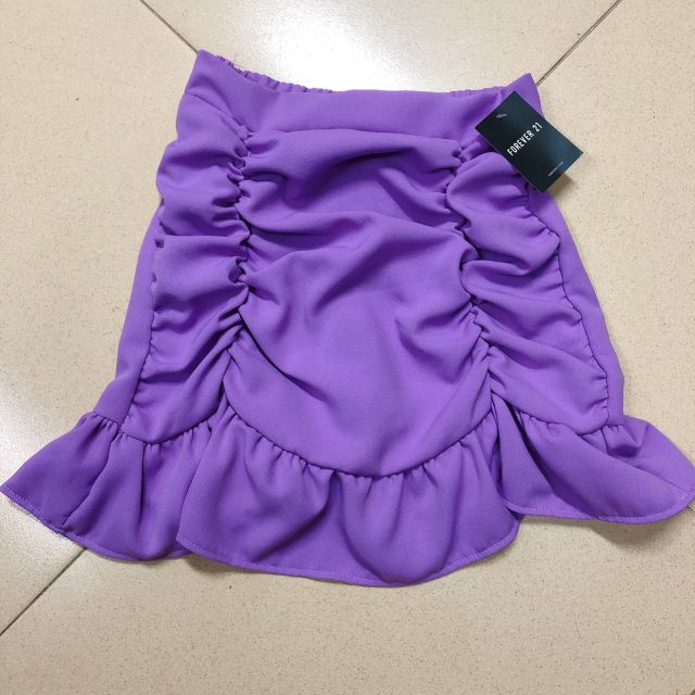 CHÂN VÁY TÍM RÚM BÈO KÈM CLIP THẬT