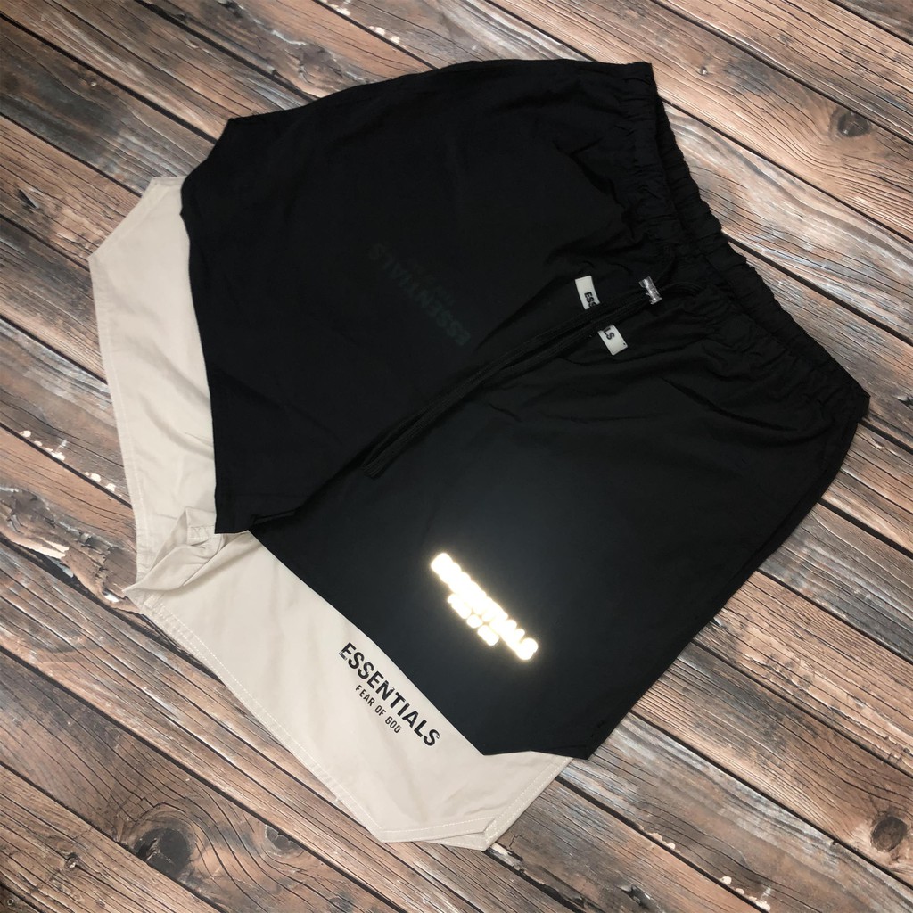 FEAR OF GOD Reflective double-layer design wide-leg nylon sweatpants