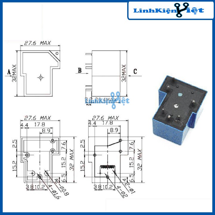 Công Tắc Chuyển Đổi - Relay Songle SLA 30A - 24V 6 Chân
