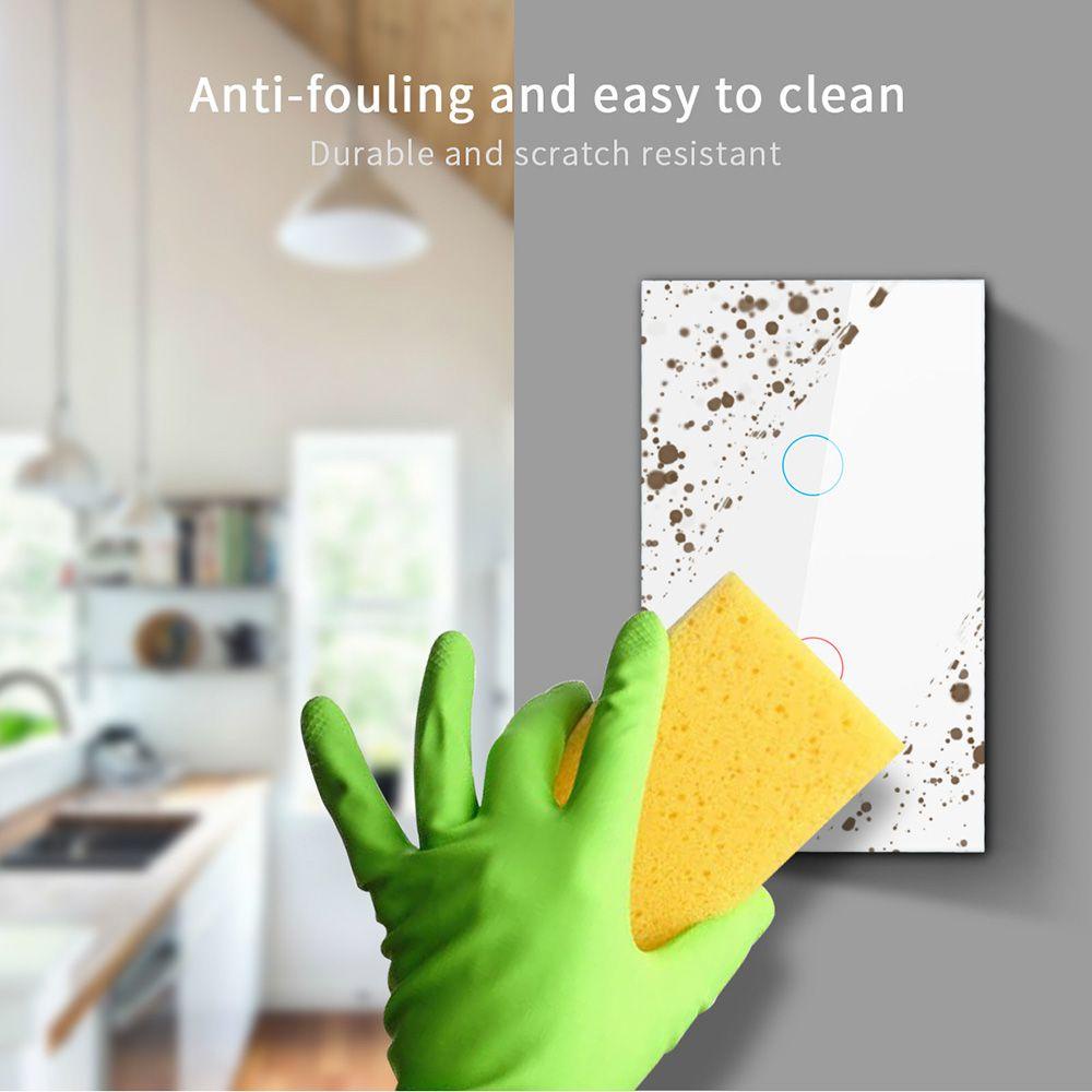 YNATURAL Công Tắc Đèn Gắn Tường Chống Bụi 1 / 2 / 3 Gang 1 Chiều