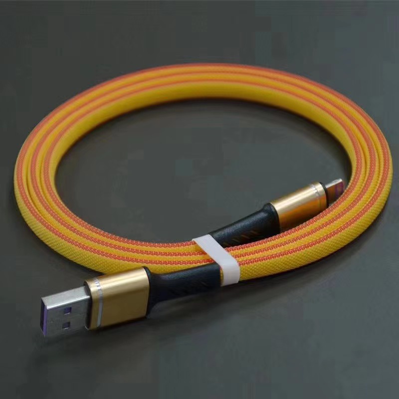 Dây Cáp Sạc Nhanh 5a 1m Cổng Usb Type-c Bằng Denim Bện Vải Denim Cho Điện Thoại Android Loại c