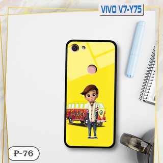 Ốp lưng kính 3D Vivo V7/ Y75- hình cute