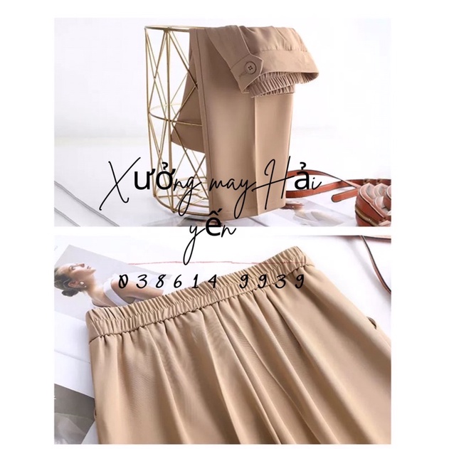 Quần tây công sở nữ lưng chun vô cùng thoải mái có big size