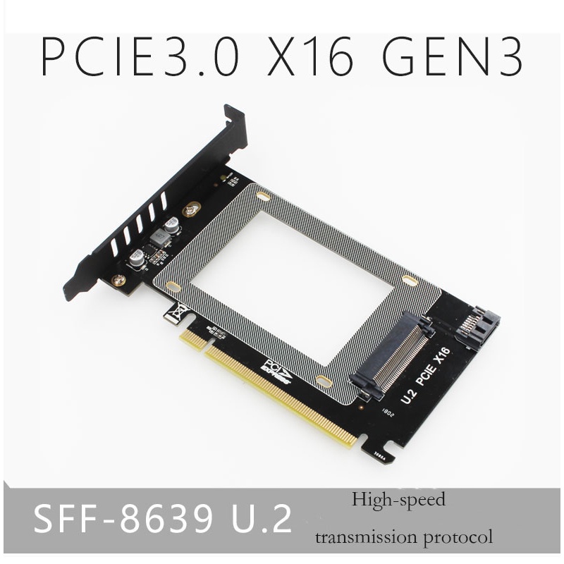 Card Chuyển Đổi Jeyi U2X16 Pci-Express 3.0 4x X16 Sang U.2 Sff-8639 Nvme Pcie Ssd Pci-E Sang U2 Card M.2 Ngff 2.5 'Ssd To Pci-E X16