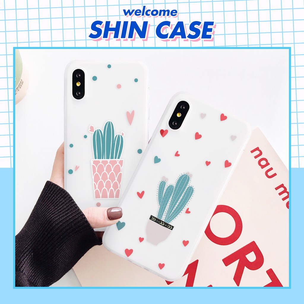Ốp lưng iphone Cactus lovely TPU trơn dẻo mềm 5/5s/6/6plus/6s/6splus/7/7plus/8/8plus/x/xr/xs/11/12/pro/max/plus/promax | BigBuy360 - bigbuy360.vn