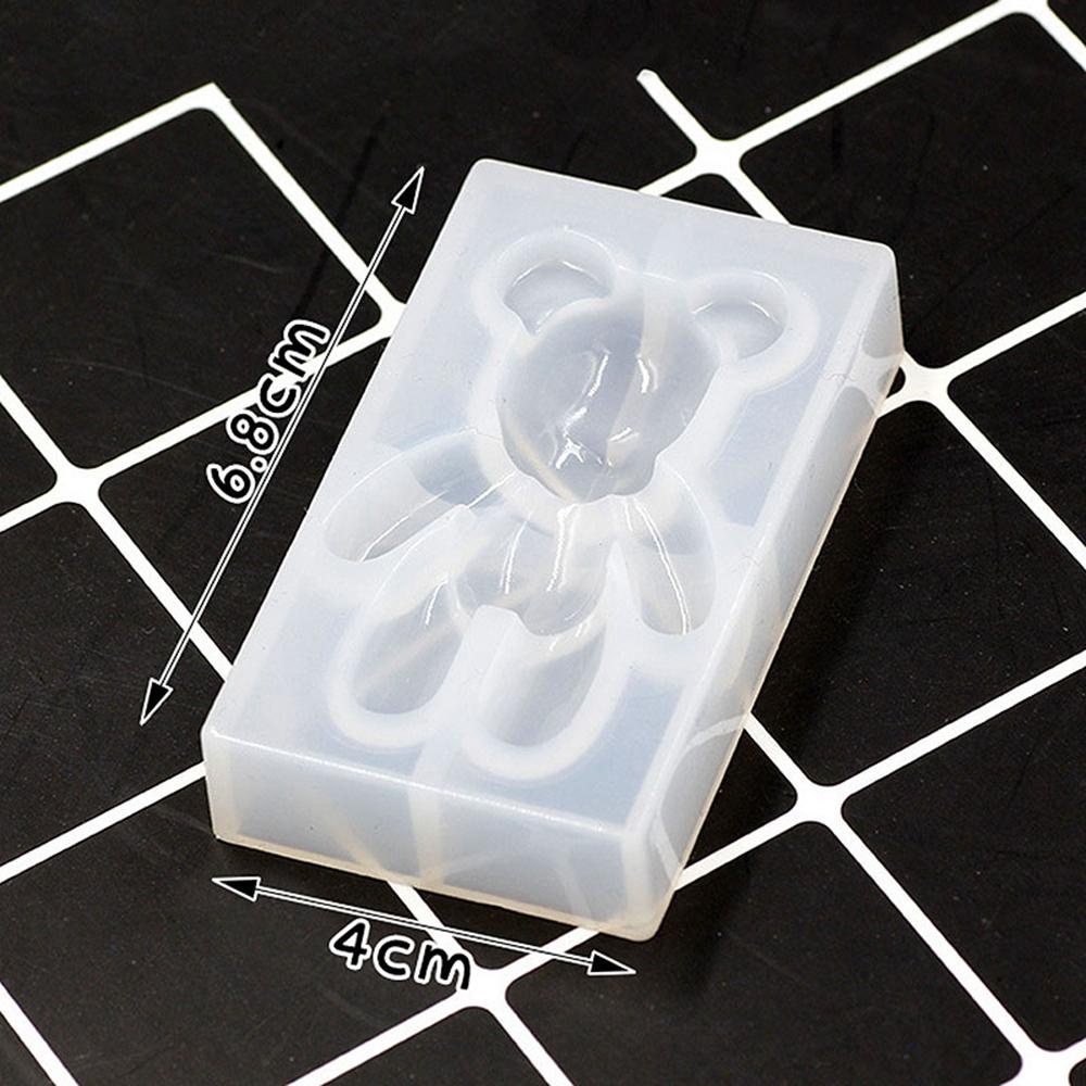Khuôn Silicon Làm Móc Khóa Hình Gấu Thời Trang