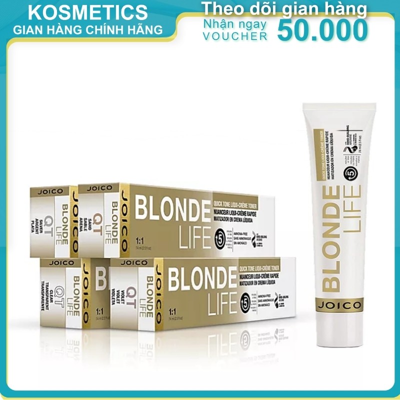 Màu nhuộm nâng tông 5 phút JOICO Blonde Life Quick Tone 74ml