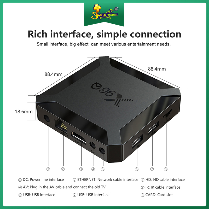 Bộ Hộp Truyền Hình ANDROID TV Box X96Q 4k Allwinner H313 Quad Core 2gb 16gb Youtbe Và Phụ Kiện