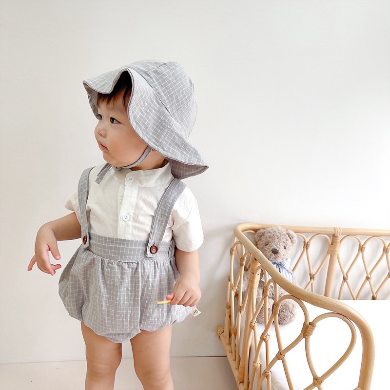 3KE Set yếm kèm áo tặng mũ cho bé mã 6480