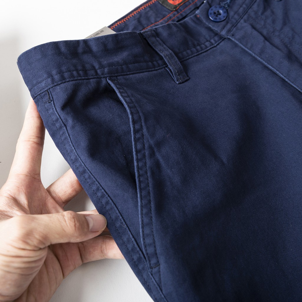 Quần kaki nam OWEN chuẩn hãng màu xanh than chất vải cotton cao cấp co giãn dáng suông trẻ trung năng động lịch sự